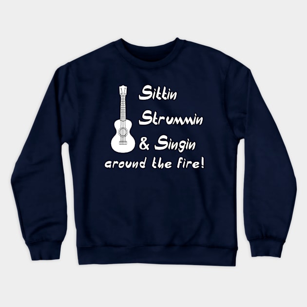 Uke around the fire Crewneck Sweatshirt by Kleiertees